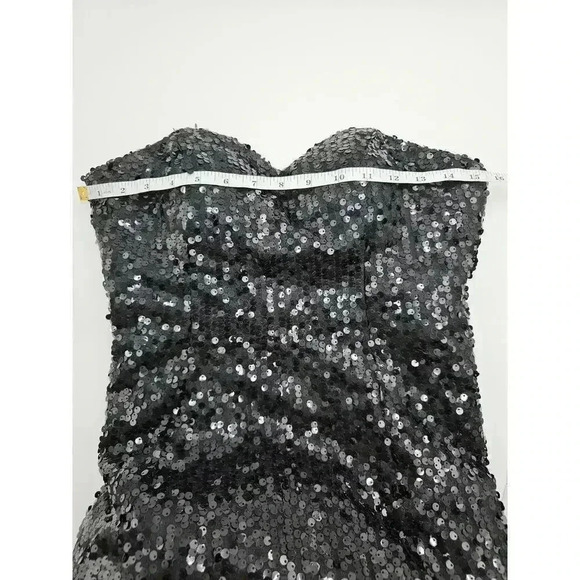 Women's Black Sequin and Ruffle Mermaid Gown Prom/Homecoming - Picture 9 of 16